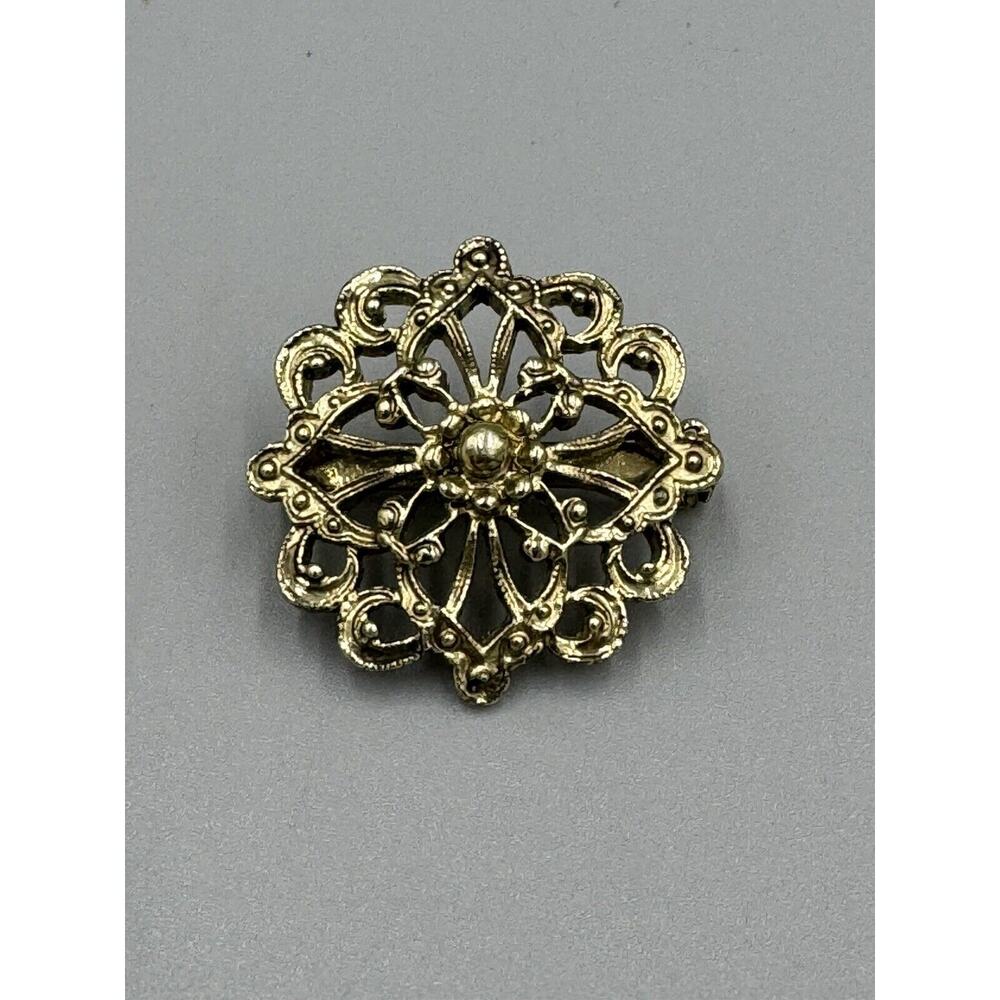 Vintage‎ Snowflake Floral Victorian Style Lapel Pin Brooch